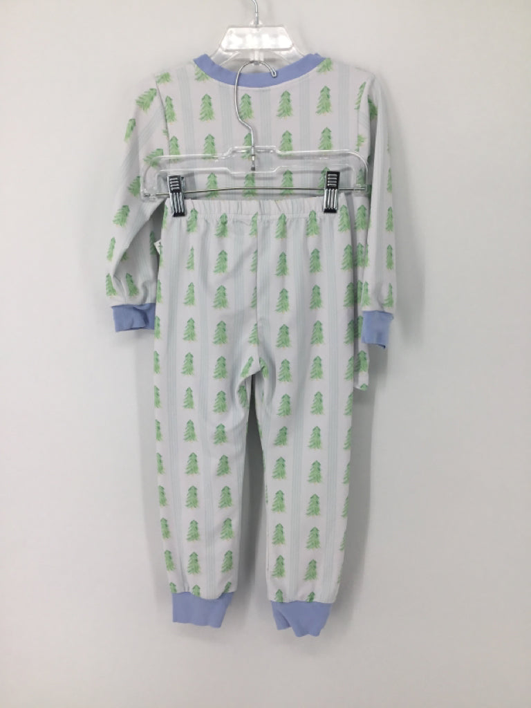 The Smocking Place Child Size 3 Blue Christmas Pajamas