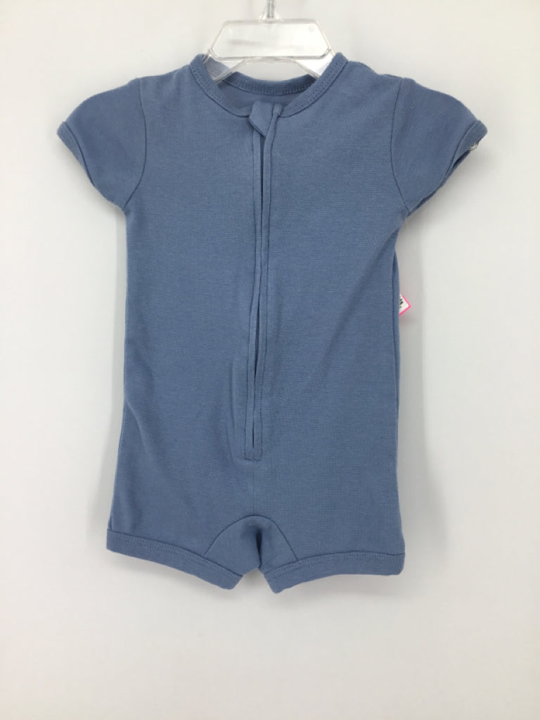 Hanes Child Size 6-12 Months Blue Solid Pajamas - boys