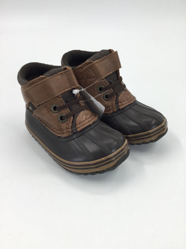 Sperry Child Size 6 Toddler Brown Rain/Snow Boots