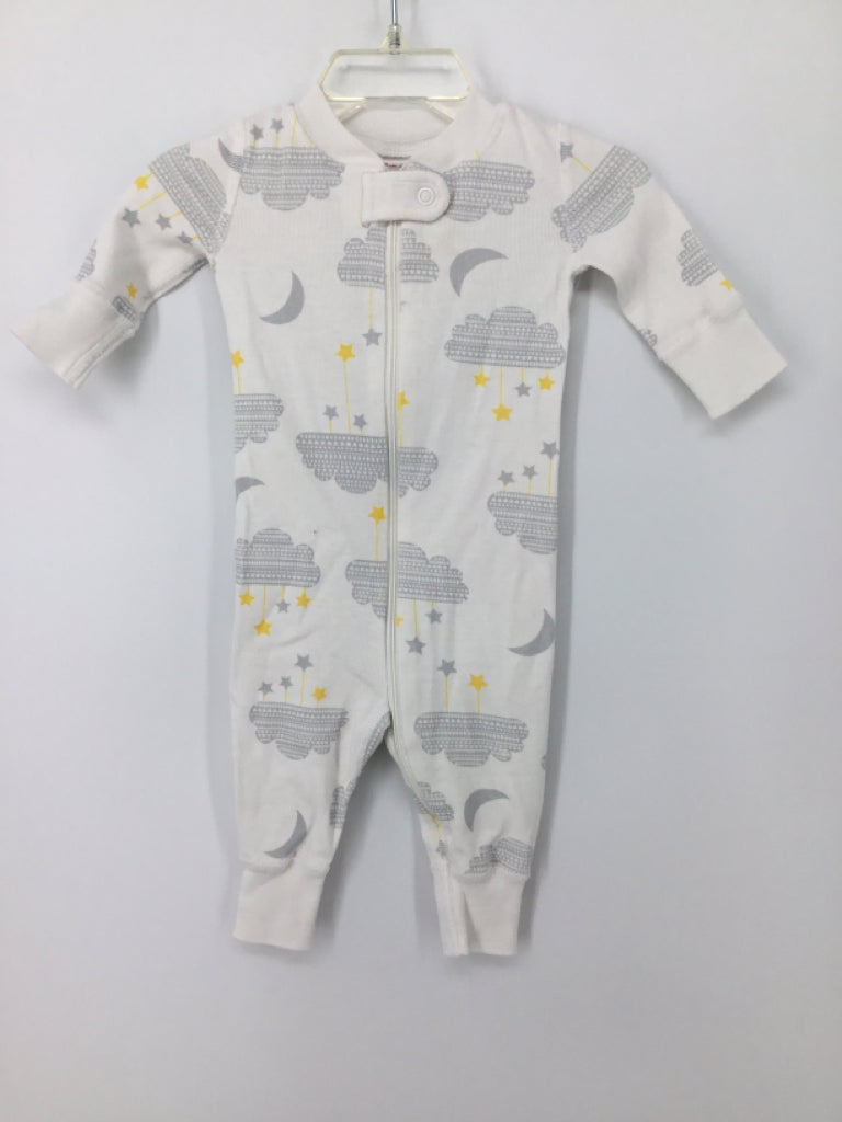 Hanna Andersson Child Size 0-3 Months White Print Pajamas - boys