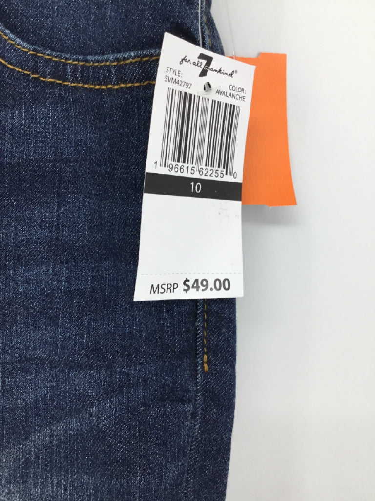 7 for all Mankind Child Size 10 Blue Solid Jeans - boys