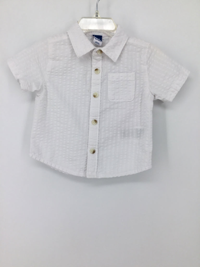 Old Navy Child Size 6-12 Months White Solid Shirt - boys