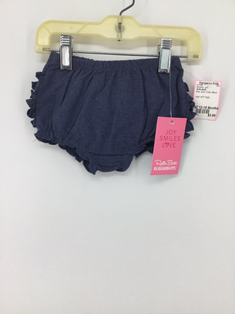 Ruffle Butts Child Size 12-18 Months Blue Bloomers - girls