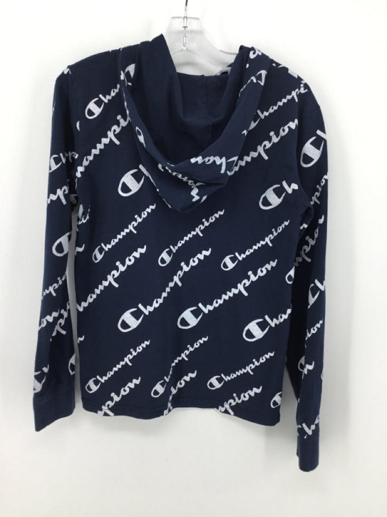 Champion Child Size 10 Navy screen printed Shirt - boys