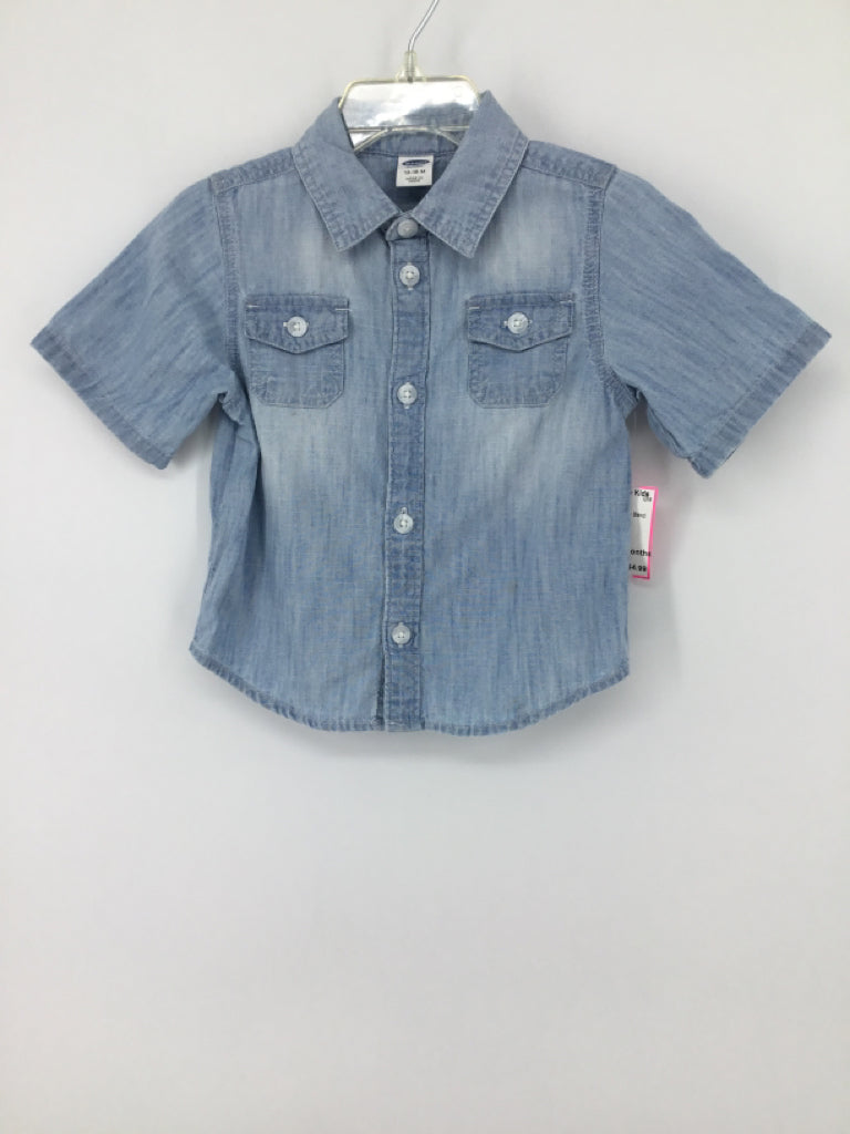 Old Navy Child Size 12-18 Months Blue Solid Shirt - boys