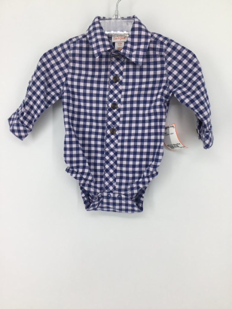 Cat & Jack Child Size 0-3 Months Blue Onesie