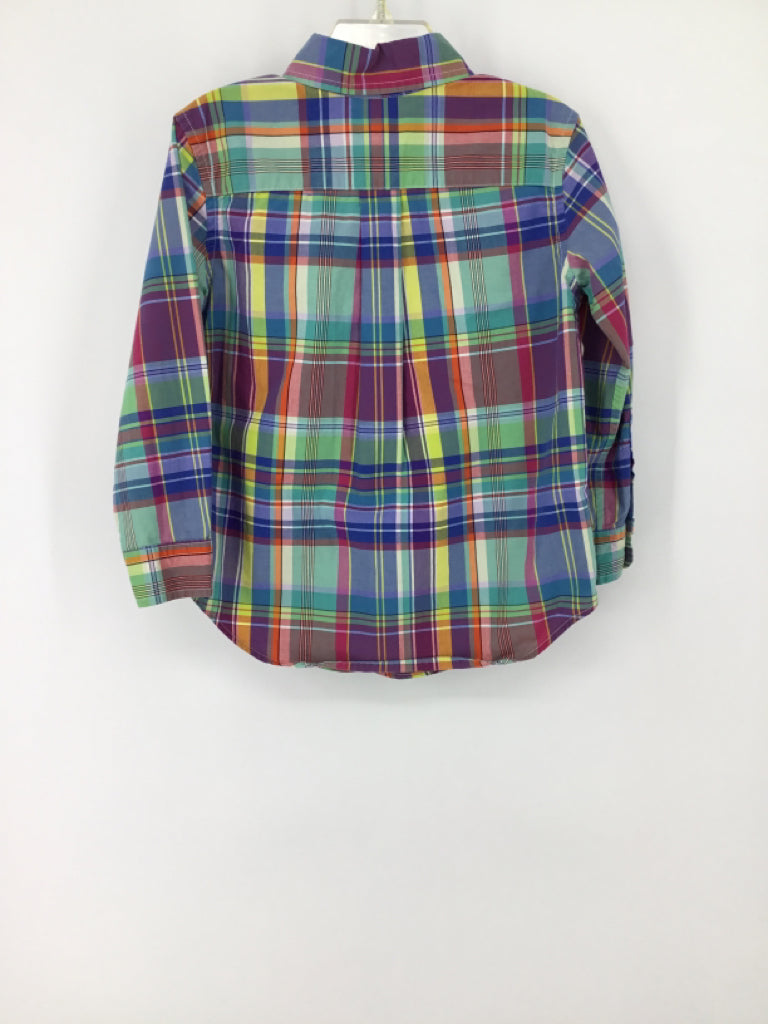 Ralph Lauren Child Size 4 Multi-Color Plaid Shirt - boys