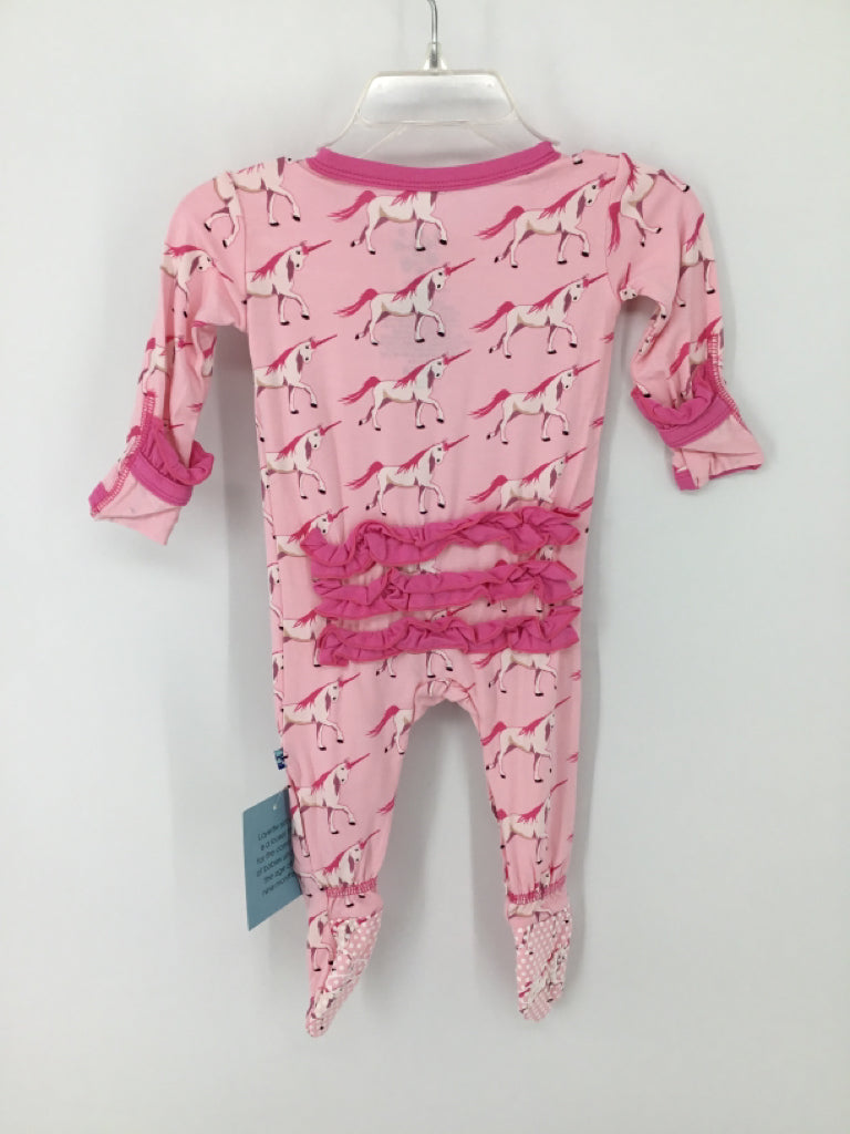Kickee Pants Child Size 3-6 Months Pink Sleepers