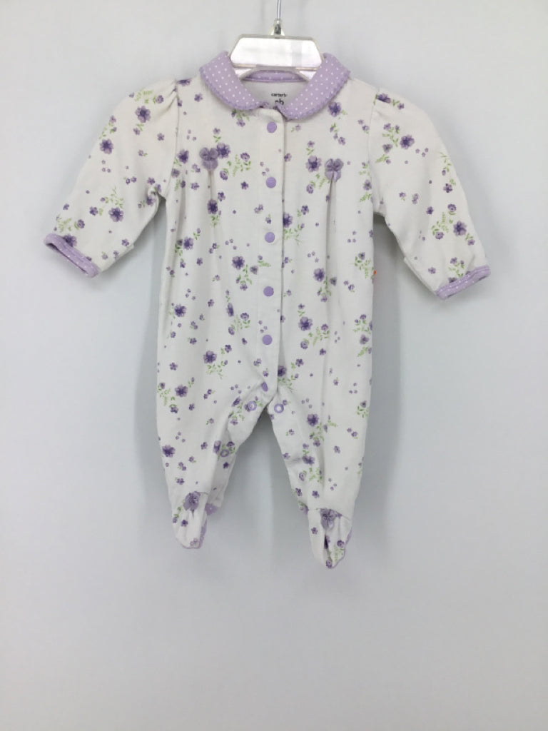 Carter's Child Size Newborn Purple Sleepers