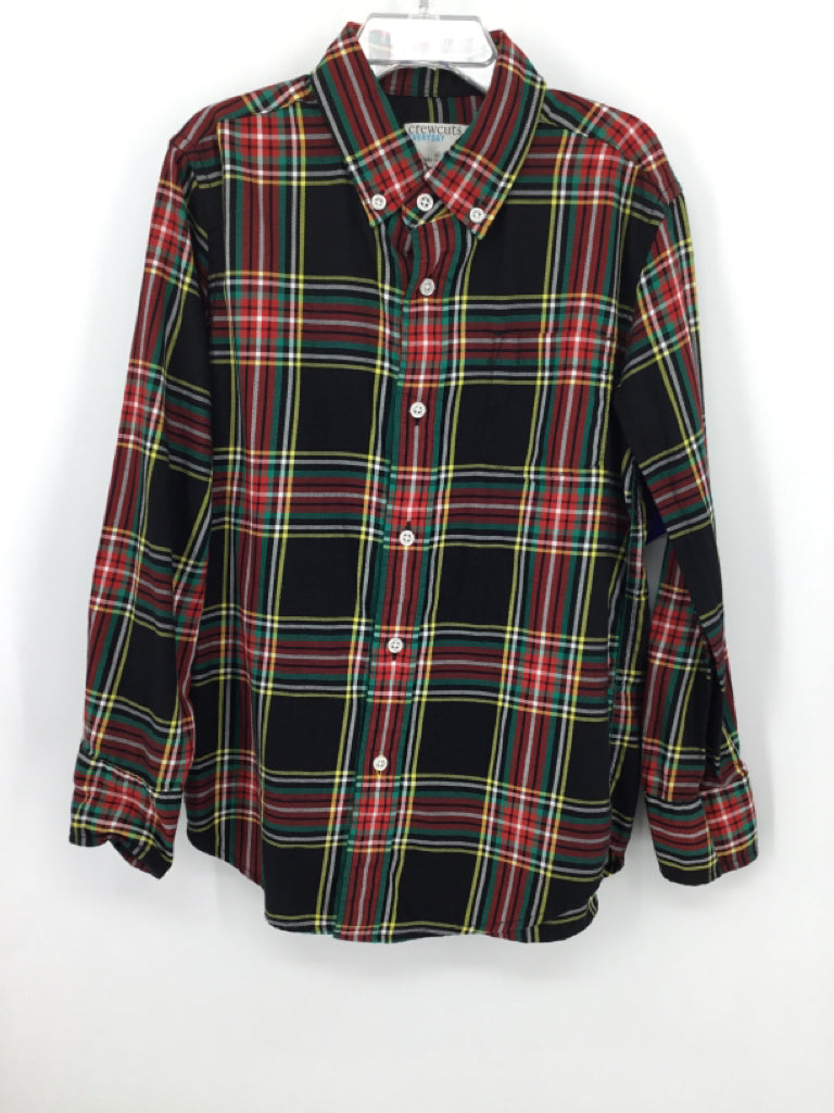Crewcuts Child Size 6 Black Plaid Shirt - boys