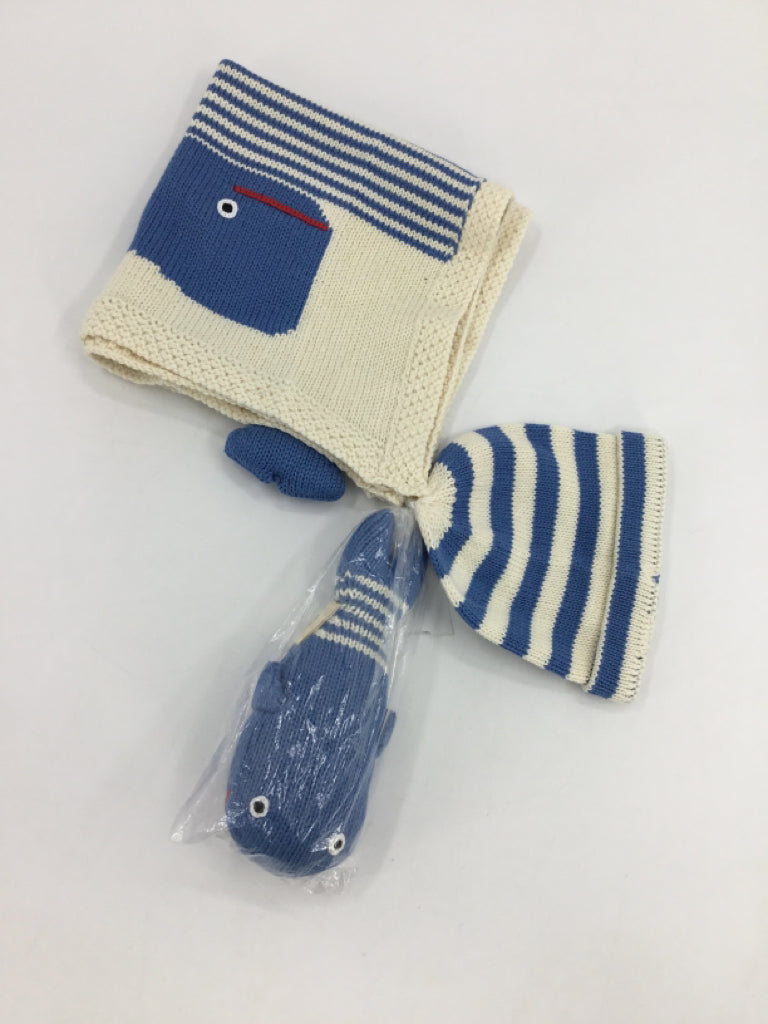 Estella Organic Baby Gift Set - Handmade Lovey Blanket, Rattle Toy & Hat