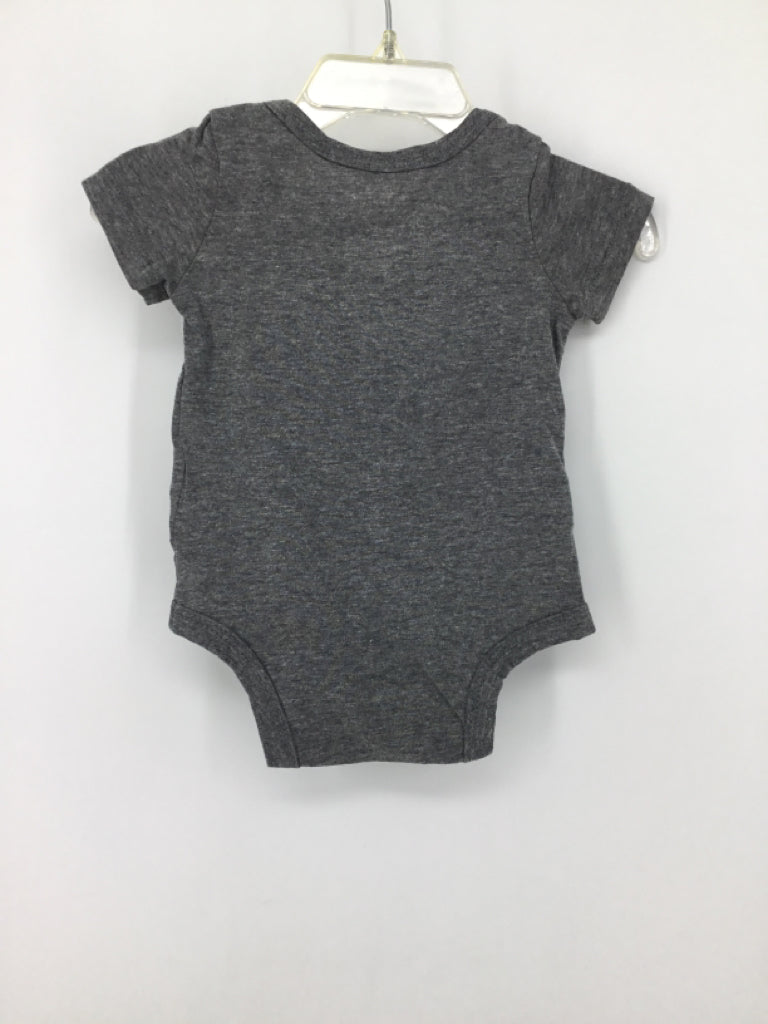Batman Child Size 0-3 Months Gray Onesie