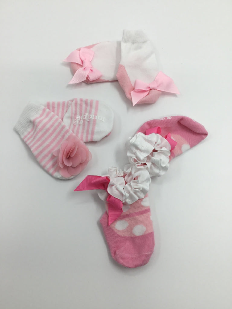 Mudpie Child Size 0-12 Months Pink Socks - girls