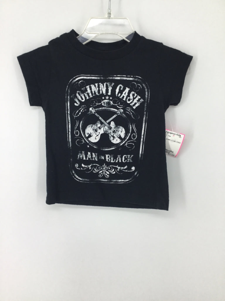Cash Child Size 12 Months Black screen printed T-shirt - boys