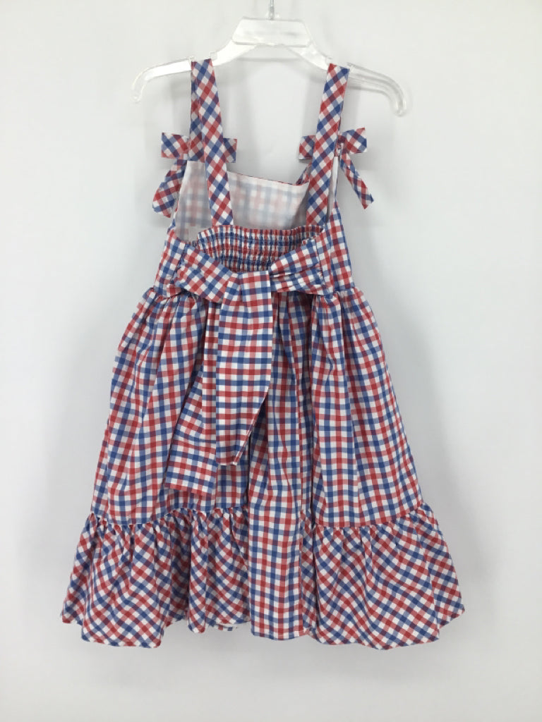 Tahari Child Size 7 Multi-Color Stars & Stripes Dress