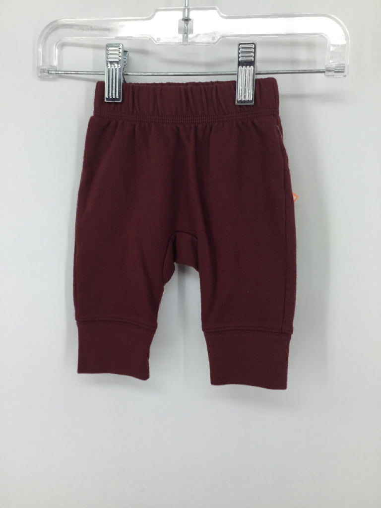 Cat & Jack Child Size Newborn Burgundy Solid Pants - boys