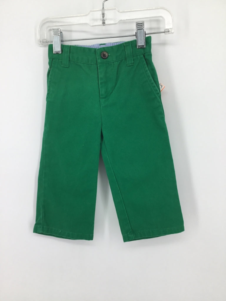Janie and Jack Child Size 12-18 Months Green Solid Pants - boys