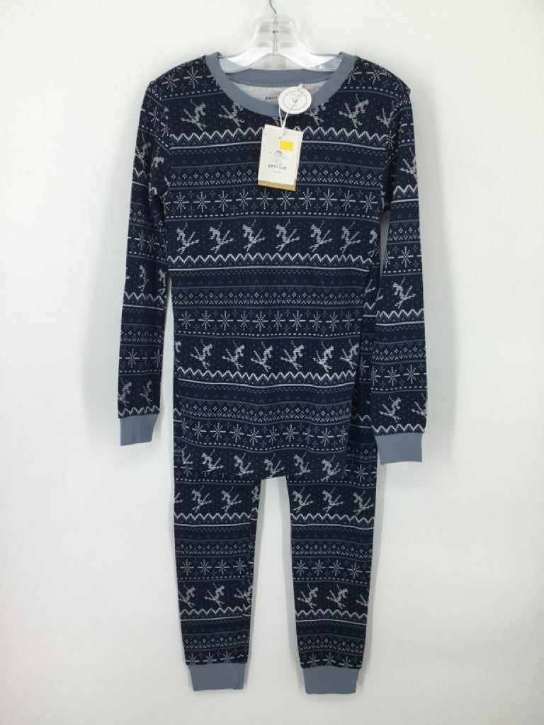 petit lem Child Size 12 Navy Print Pajamas - boys