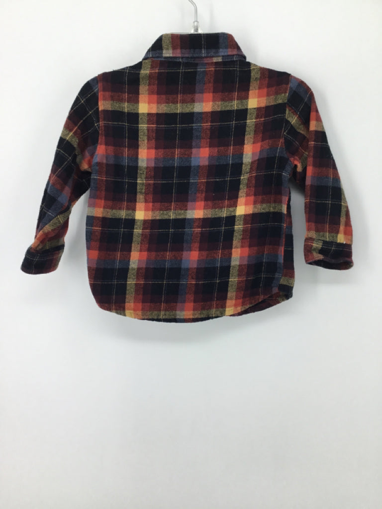 Old Navy Child Size 12-18 Months Multi-Color Plaid Shirt - boys