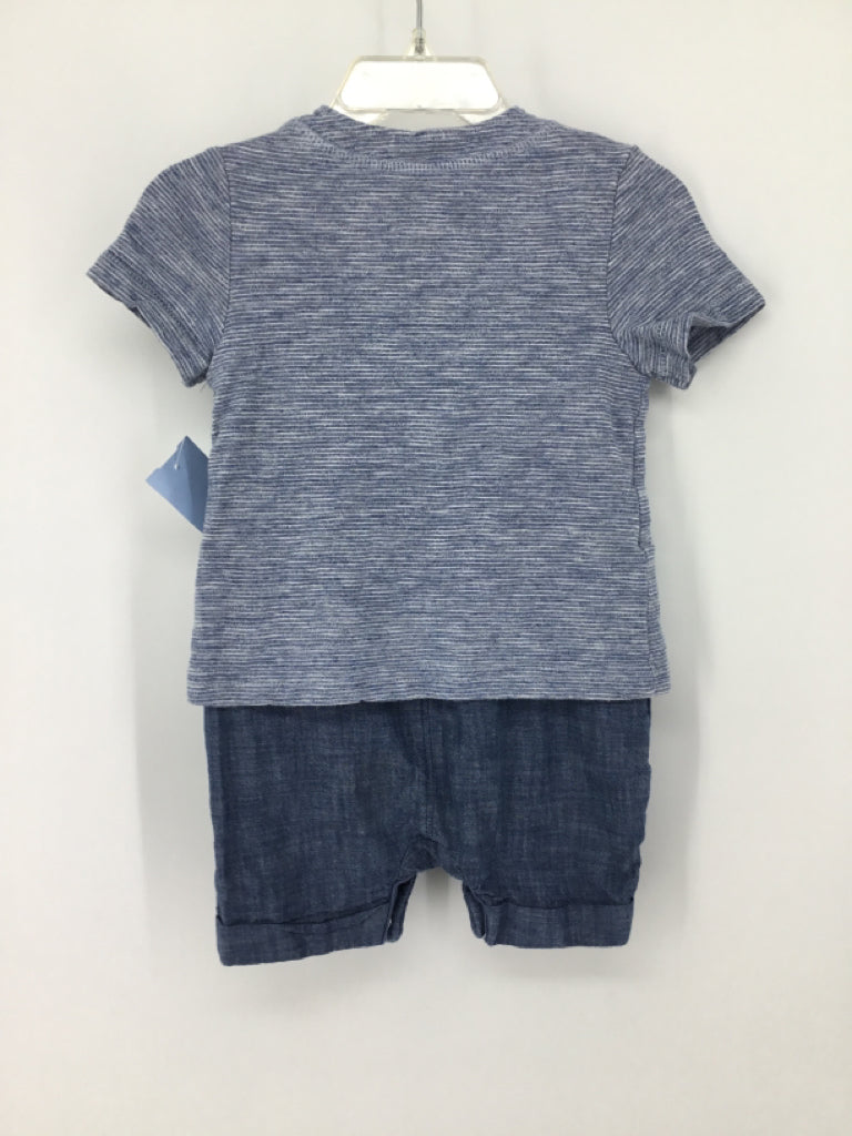 Baby Gap Child Size 6-12 Months Blue Marbled Outfit - boys