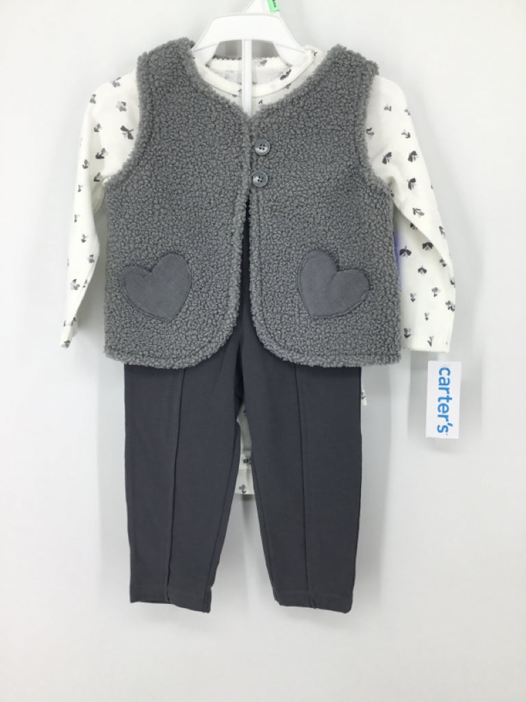 Carter's Child Size 18 Months Gray Outfit - girls