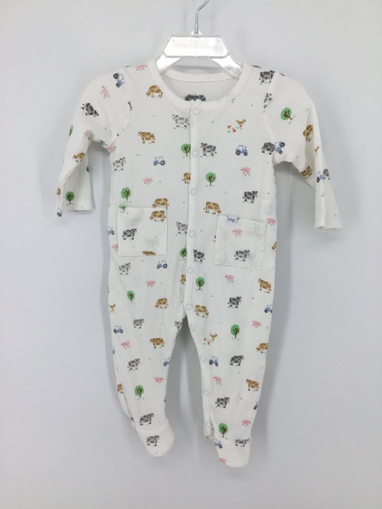 Mudpie Child Size 3-6 Months White Sleepers