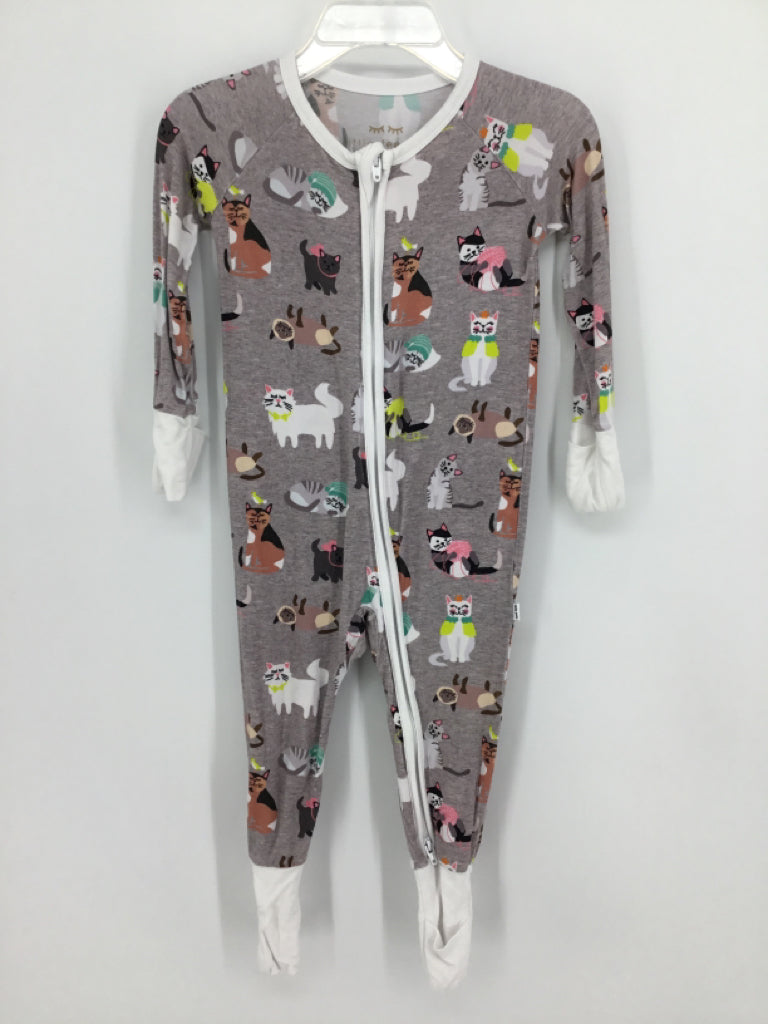 Little Sleepies Child Size 6-12 Months Gray Print Pajamas - boys