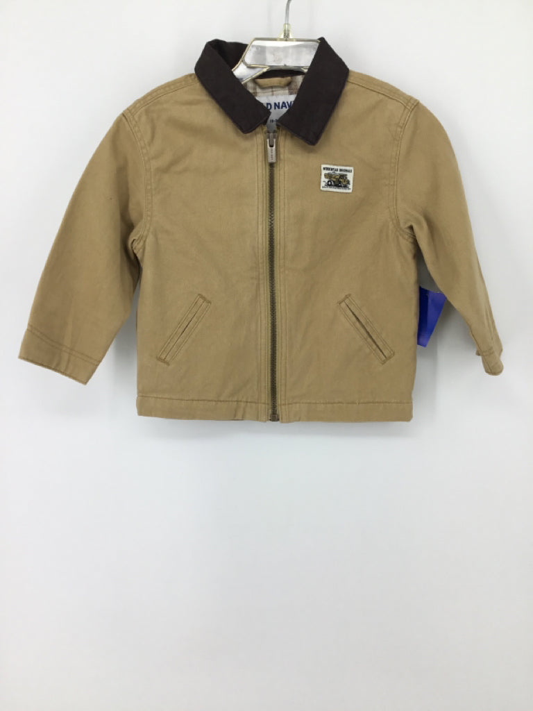 Old Navy Child Size 18-24 Months Tan Solid Jacket - boys