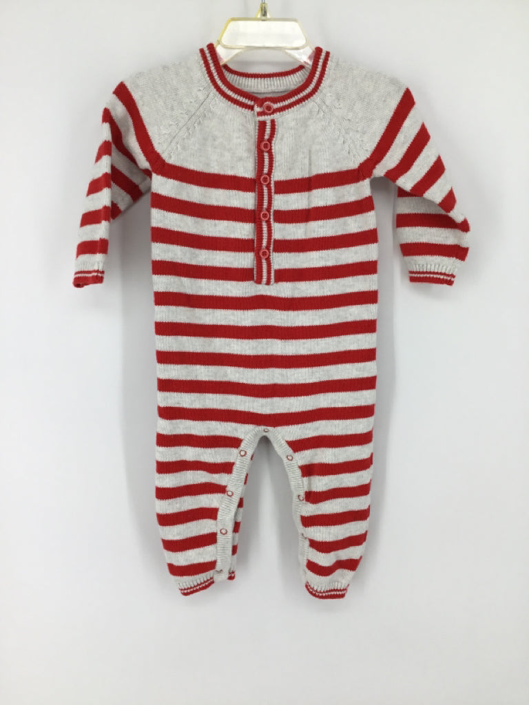 Cat & Jack Child Size 6-9 Months Red Stripe Outfit - boys