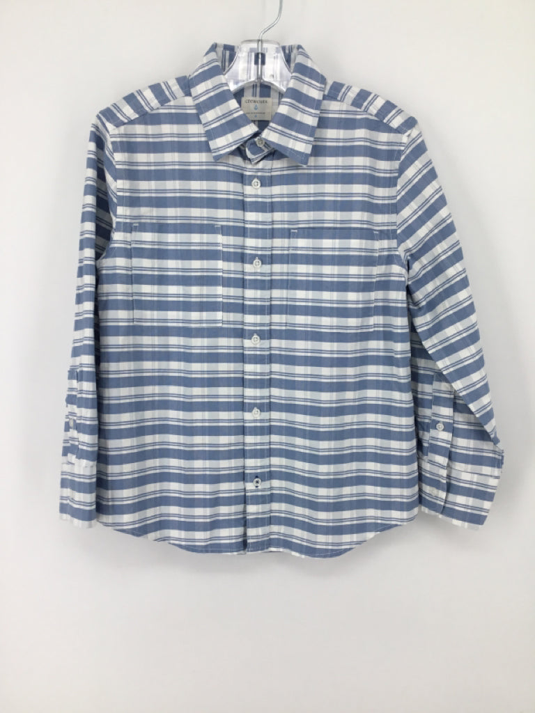 Crewcuts Child Size 8 Blue Plaid Shirt - boys