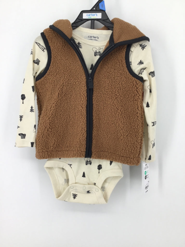 Child of Mine Child Size 24 Months Brown Onesie
