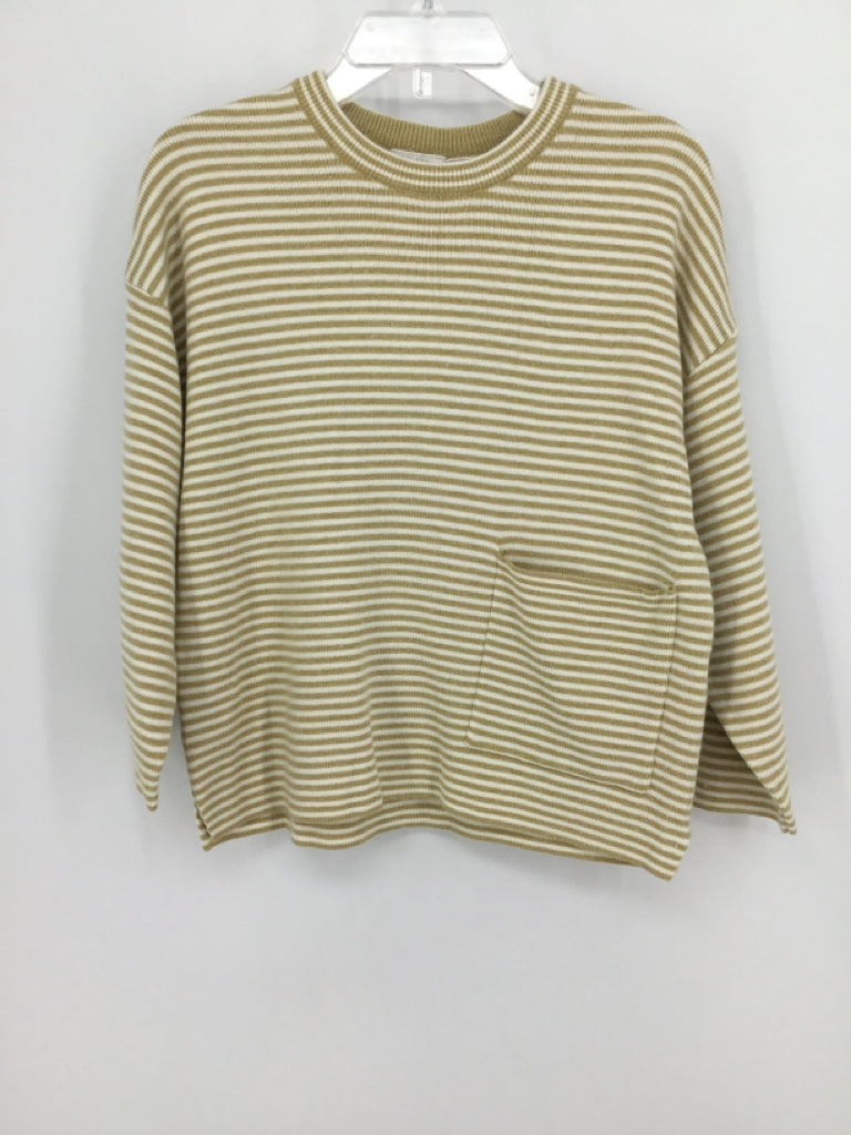 Zara Child Size 3 Tan Stripe Shirt - boys