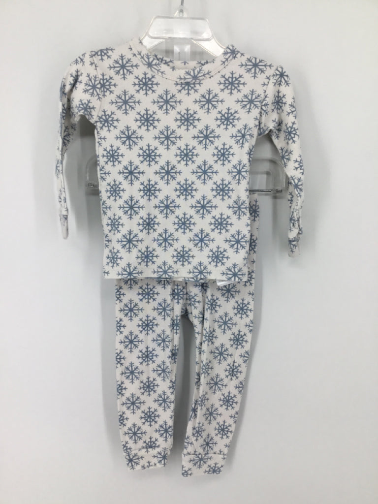 Baby Gap Child Size 18-24 Months Blue Snowflake Pajamas - boys