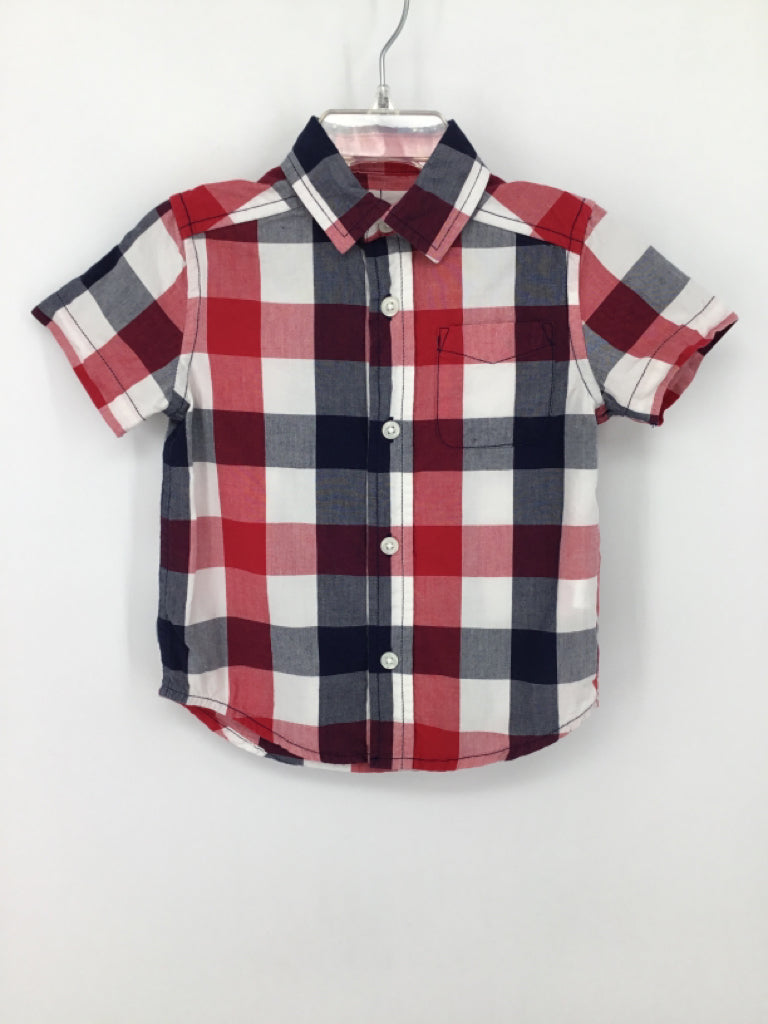 Childrens Place Child Size 12-18 Months Red Stars & Stripes Shirt