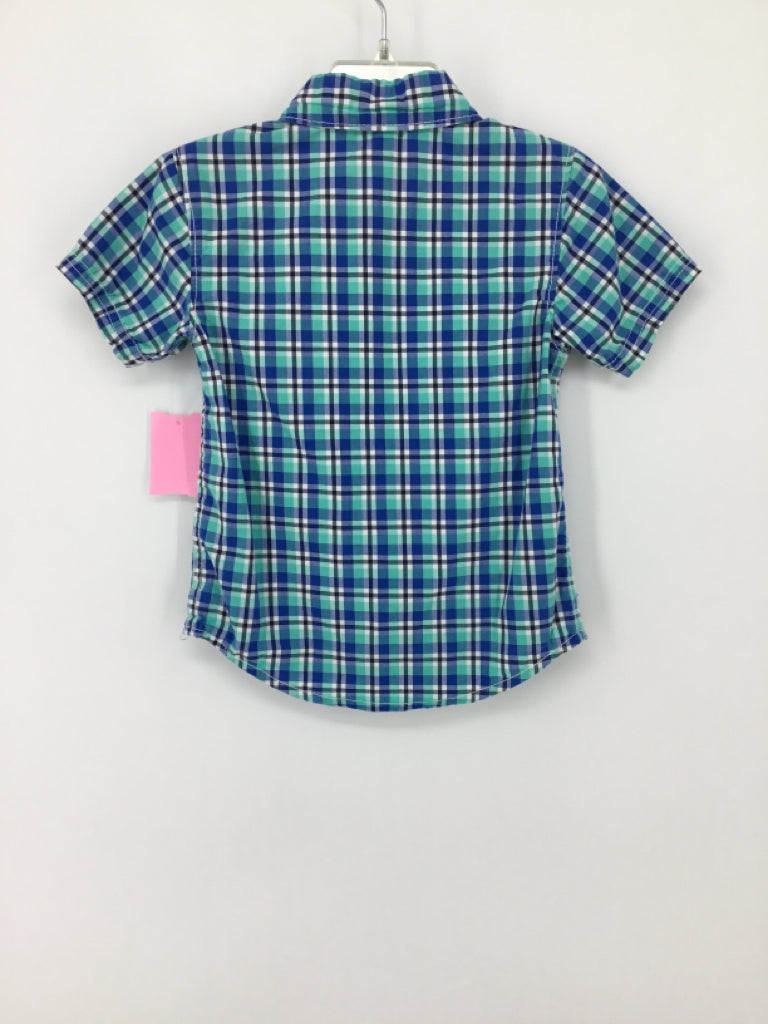 Carter's Child Size 2 Slim Blue Plaid Shirt - boys