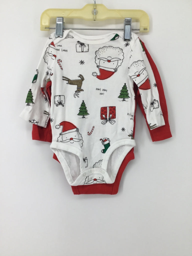 Carter's Child Size 6 Months Red Christmas Onesie Set of 2