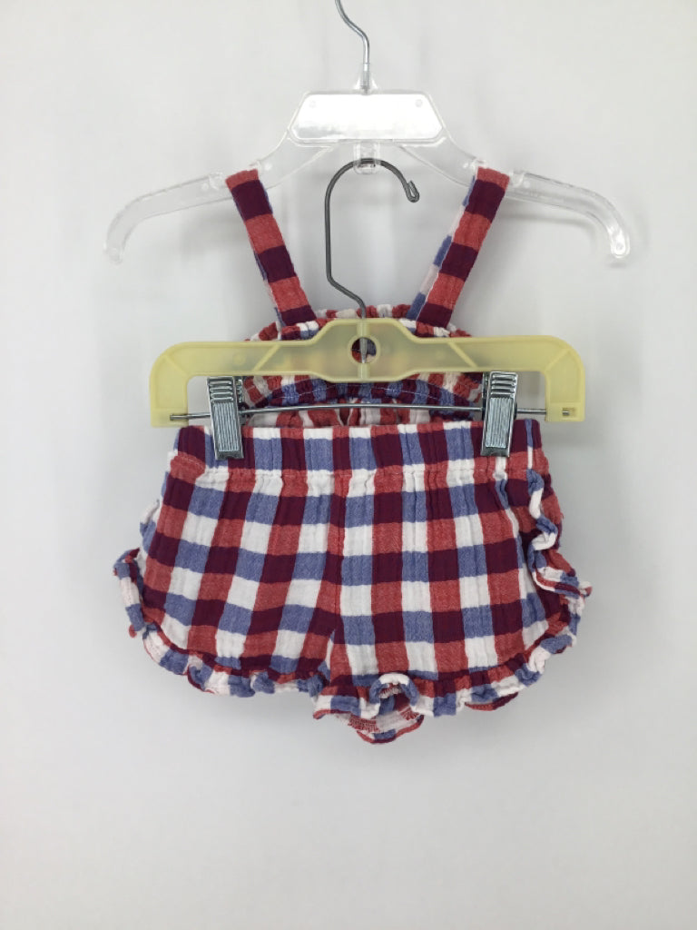 Cat & Jack Child Size 12 Months Red Stars & Stripes Outfit