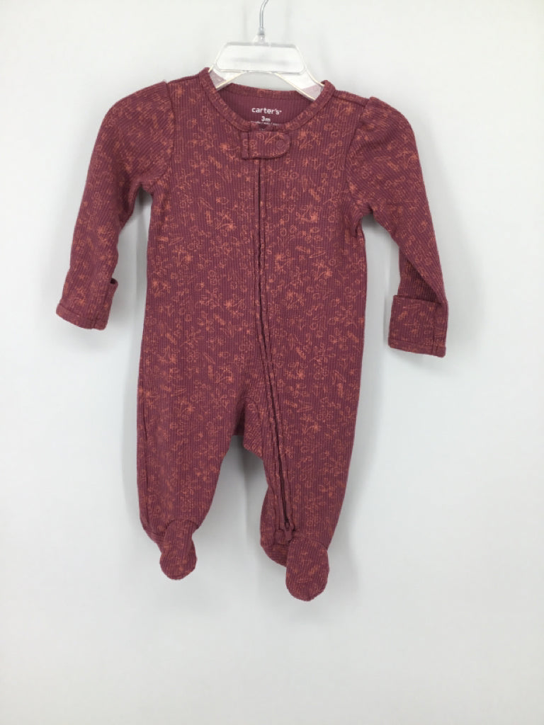 Carter's Child Size 3 Months Pink Sleepers
