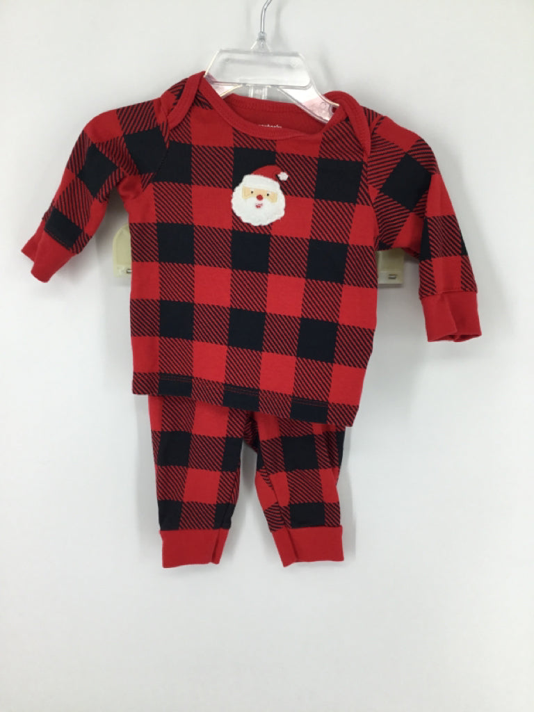 Carter's Child Size 3 Months Red Christmas Pajamas