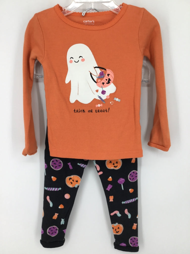 Just One You Made by Carters Child Size 2 Orange Halloween Pajamas