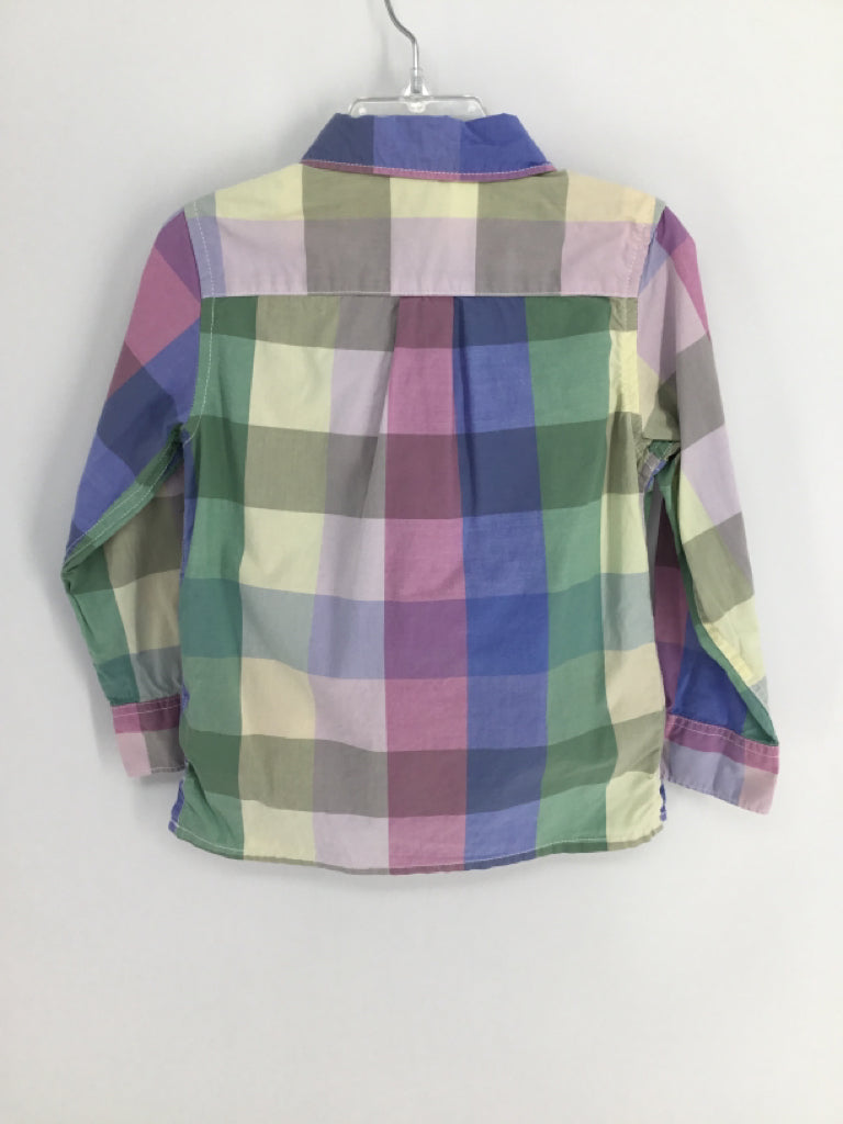 Baby Gap Child Size 4 Multi-Color Checkered Shirt - boys