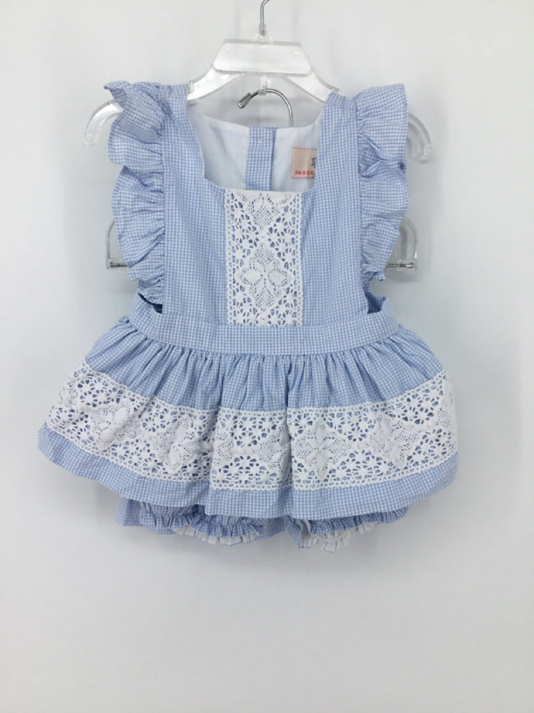Smockingbird Child Size 18 Months Blue Outfit - girls
