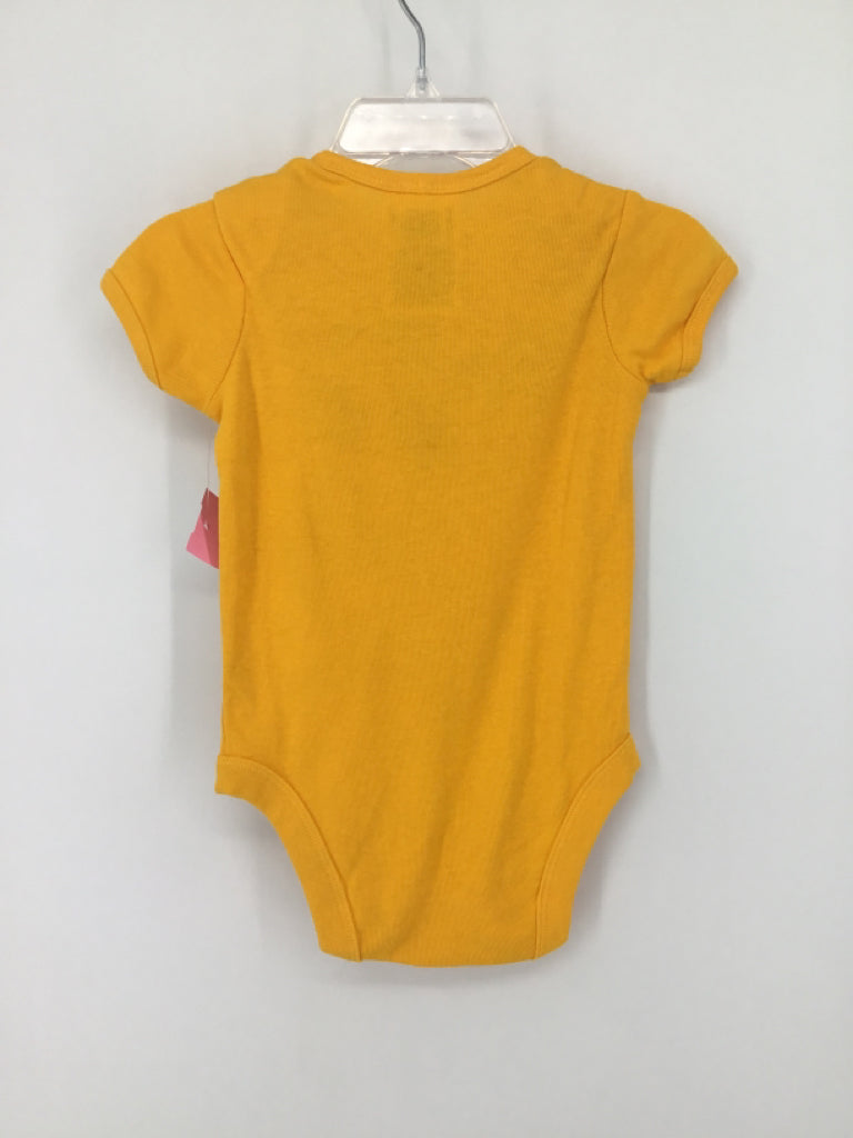 Hanes Child Size 6-9 Months Yellow Onesie