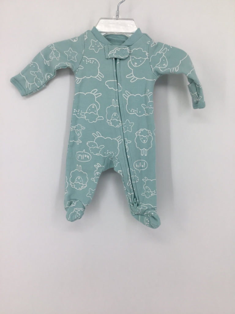 Carter's Child Size Preemie Blue Sleepers