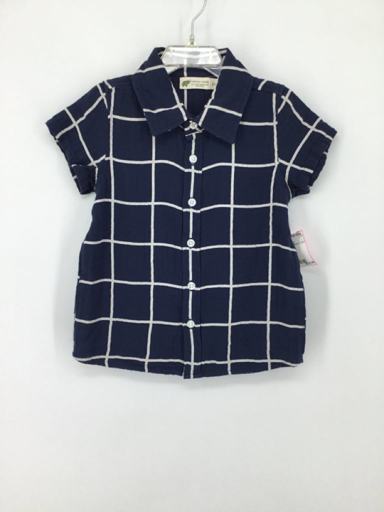 Monica + Andy Child Size 4 Navy Print Shirt - boys