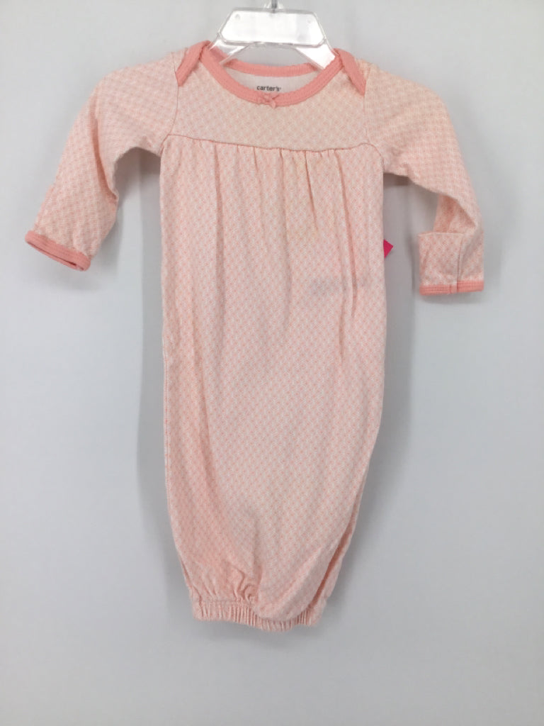 Carter's Child Size 0-3 Months Pink Sleepers
