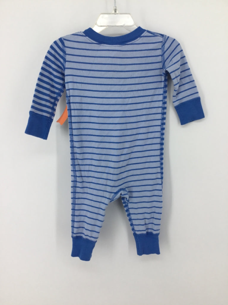 Hanna Andersson Child Size 3-6 Months Blue Stripe Pajamas - boys