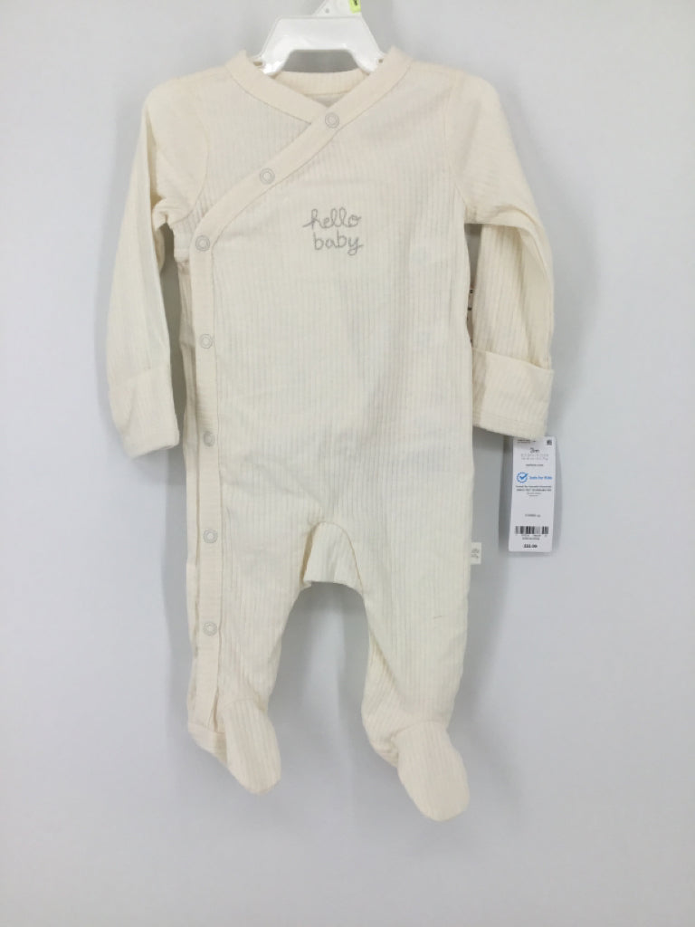 Carter's Child Size 3 Months Cream Embroidered Outfit - boys