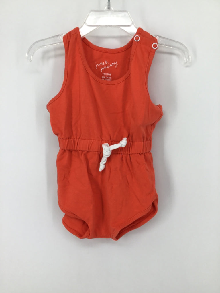 June & January Child Size 12 Months Orange Outfit - girls