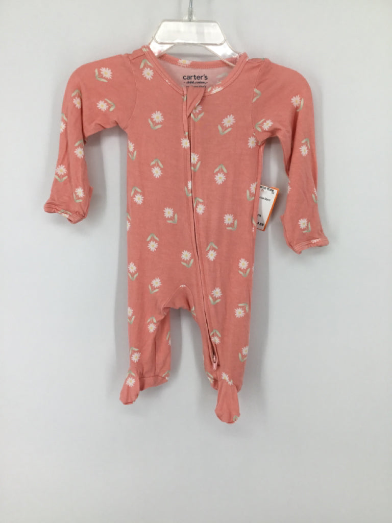 Child of Mine Child Size Newborn Pink Sleepers